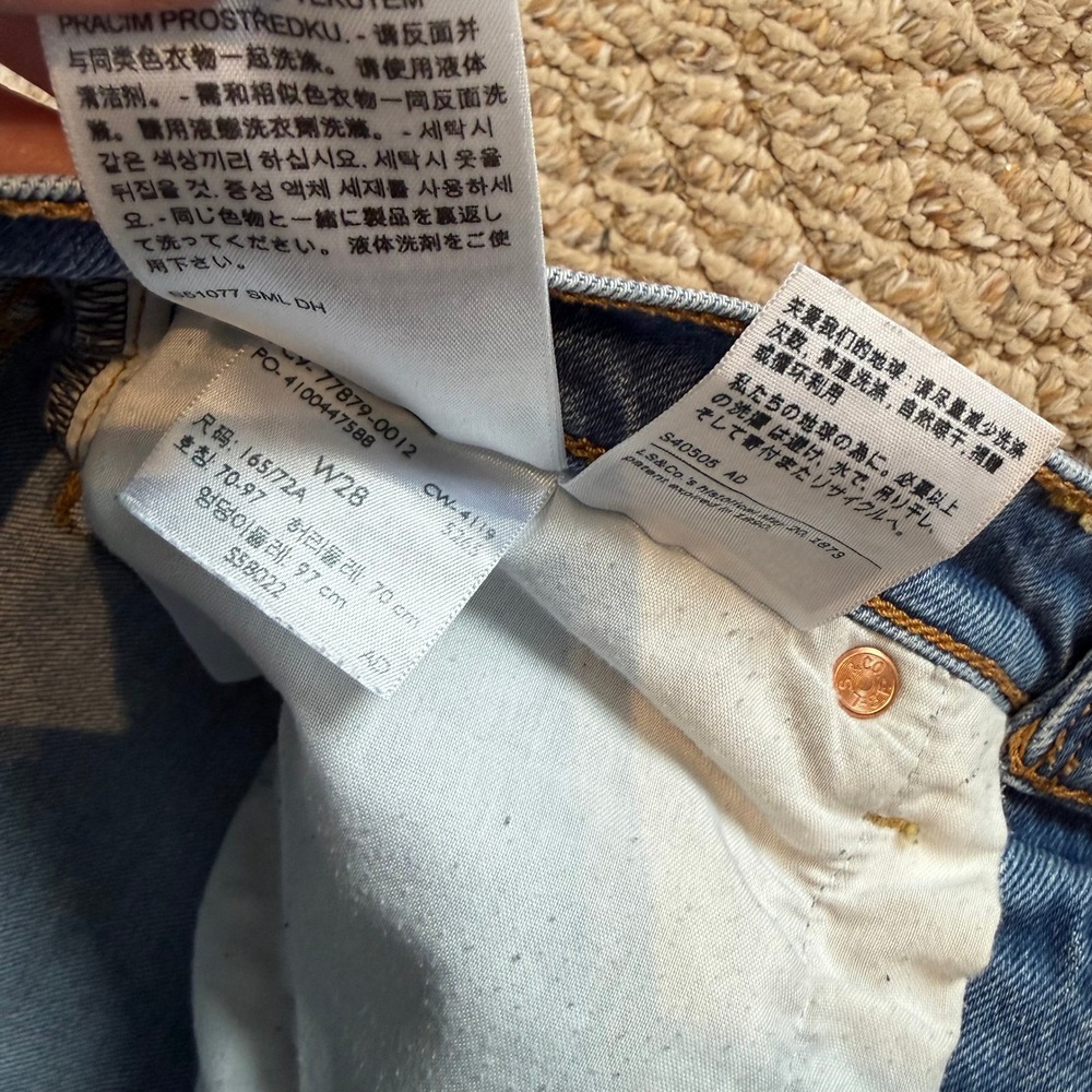 Levi's Blue Denim Jean Shorts - Picture 4 of 9